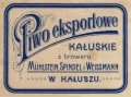 Калуш Browar Parowy Mühlstein, Spindel i Weissmann Eksportowe PL-09-KLS-03-EKW-X-xx-14-002